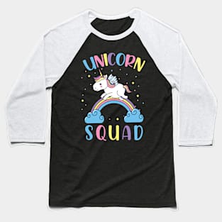 Unicorn Squad Cute Unicorn Rainbow Baseball T-Shirt